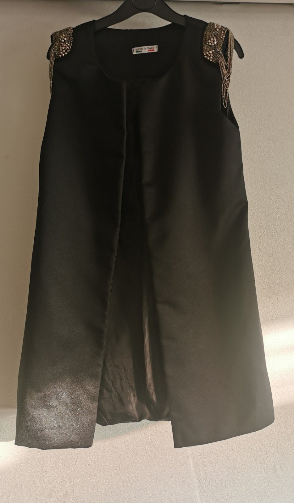 Feestelijk gilet mt. S/M, Made in Italy, Verzenden, Zwart, Nieuw