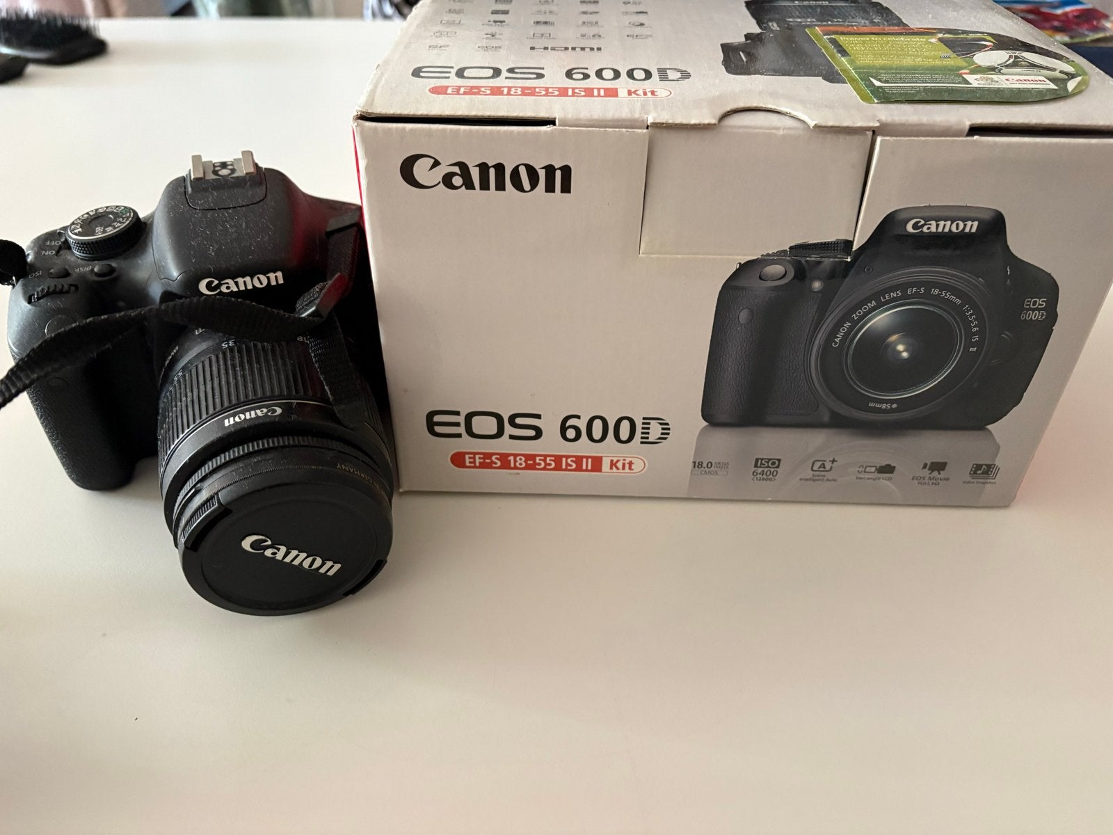 Canon EOS 600D Spiegelreflexcamera - Compleet, Ingebouwde flitser, Gebruikt, Spiegelreflex, Canon