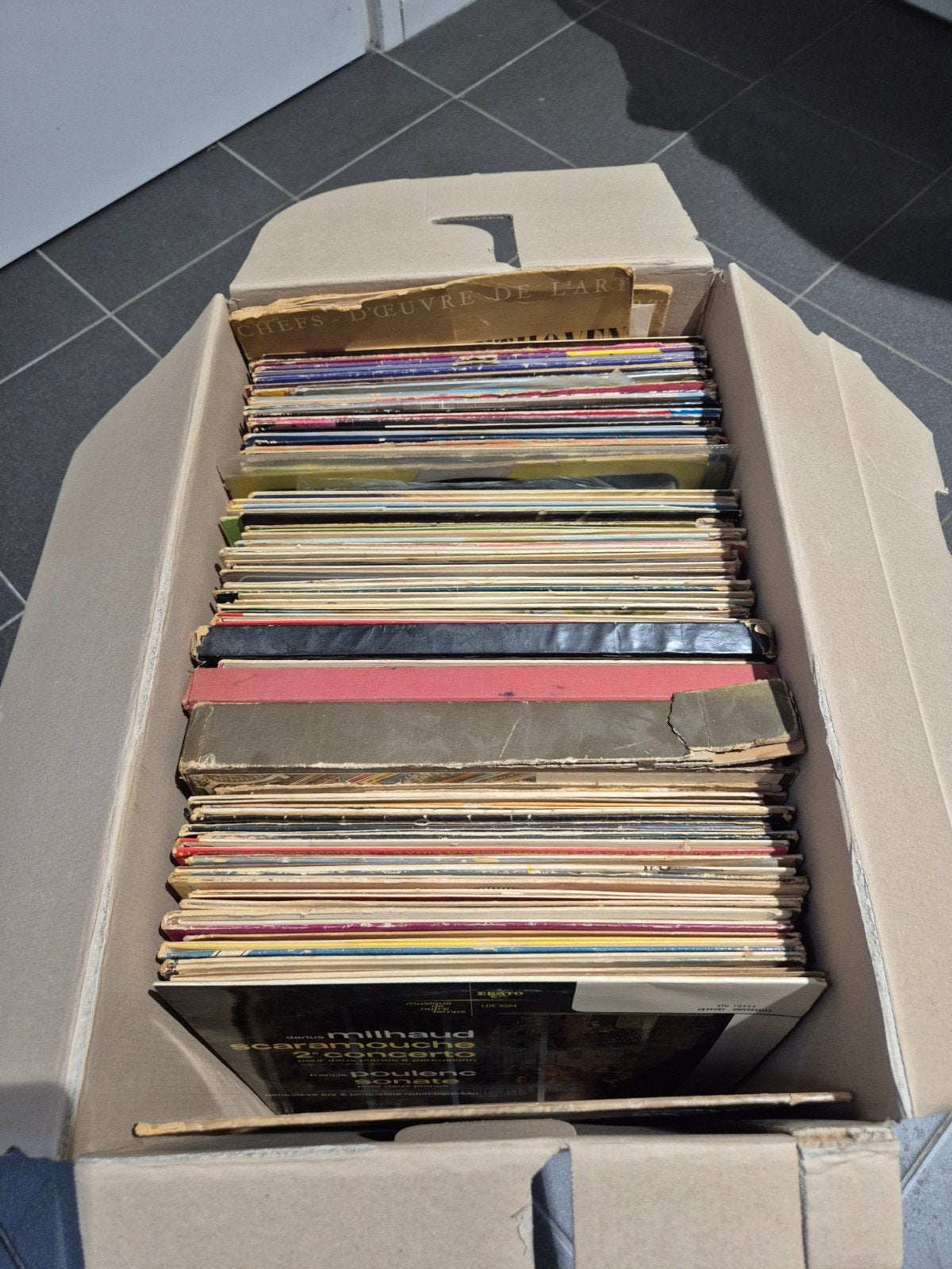 Volle doos ongeveer 125 stuks klassiek + pop, Ophalen, Gebruikt, Overige formaten, Overige typen