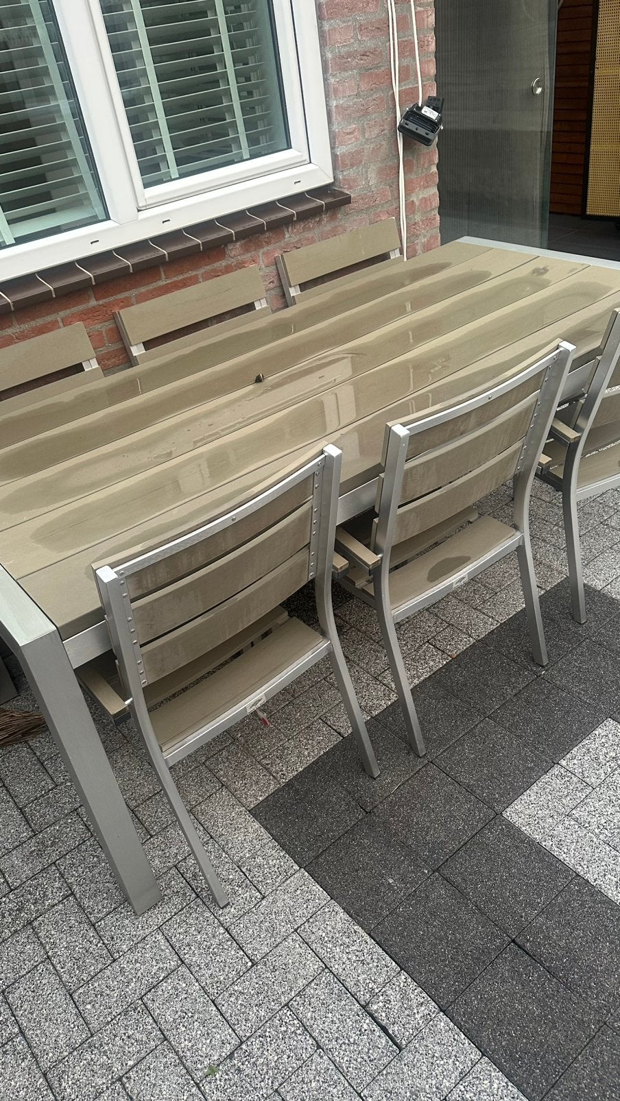Tuinset tafel + 6 stoelen, Ophalen, Zo goed als nieuw