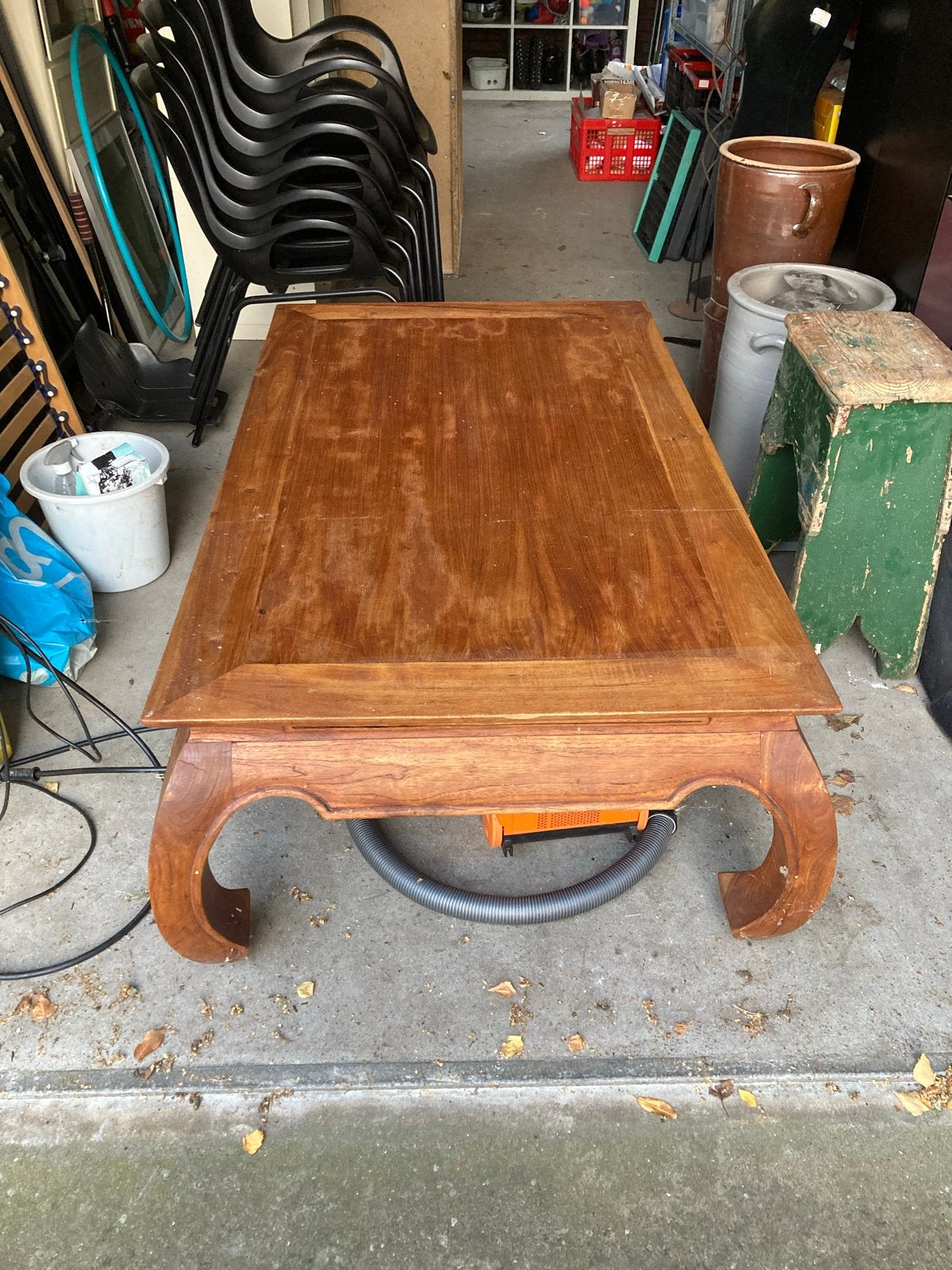 Salontafel hout 135x80cm, Ophalen, Gebruikt, 50 tot 100 cm, 100 tot 150 cm