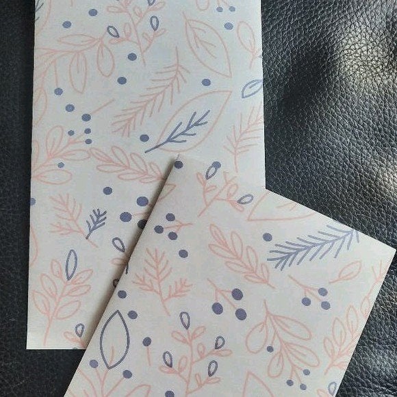 Papieren inpakzakjes handgemaakt cadeauzakjes bladeren print, Verzenden, Nieuw