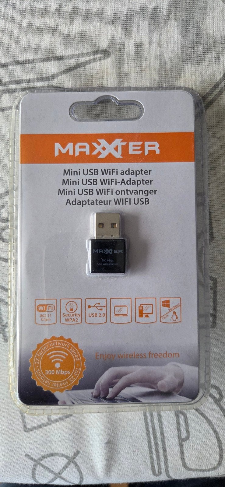 Maxxter Mini USB WiFi-adapter 300 Mbps, Ophalen of Verzenden