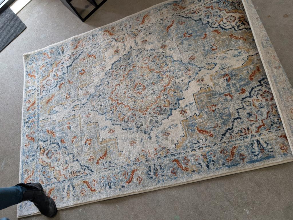 IKEA ONSEVIG Vloerkleed - 133x195 cm, Ophalen, 100 tot 150 cm, Zo goed als nieuw, Bruin