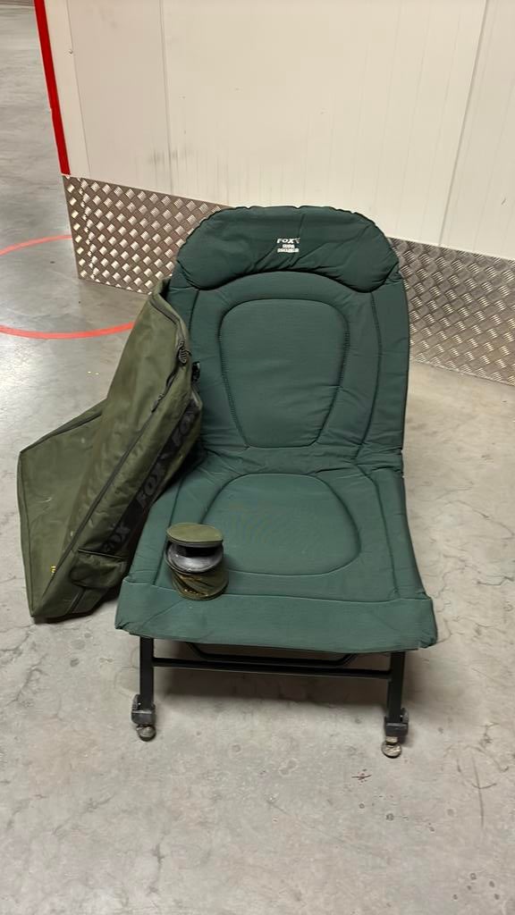 Fox Supa Recliner stoel met evolution tas  en moddervoeten, Watersport en Boten, Hengelsport | Karpervissen, Ophalen of Verzenden
