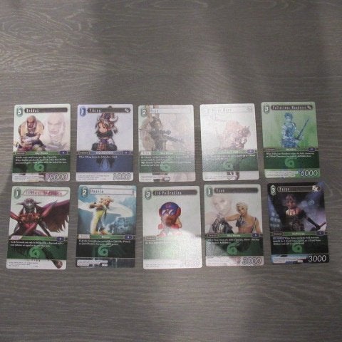 10x Final Fantasy trading card, zgan met 7x sleeve (nieuw), Ophalen of Verzenden, Zo goed als nieuw, Meerdere kaarten