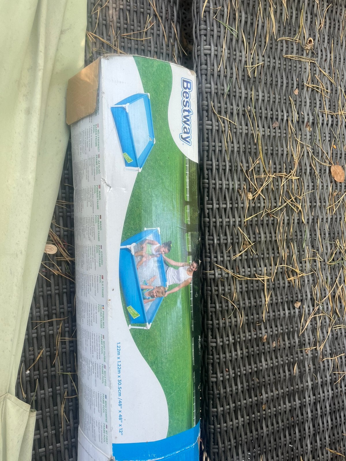 Bestway kinderzwambad mey aluminium buizen, Ophalen, Minder dan 80 cm, Opzetzwembad, Rechthoekig