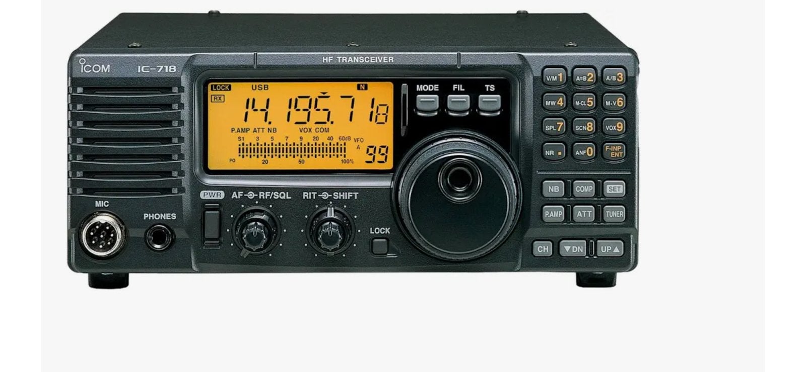 ICOM IC 718 HF transceiver ook 27Mhz all mode, Telecommunicatie, Ophalen, Zo goed als nieuw
