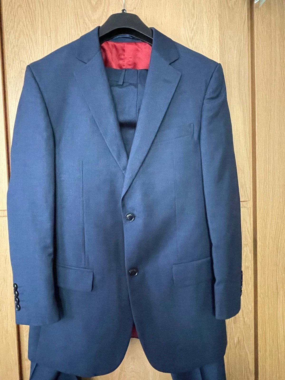 Kostuum maat 44 kan ook voor tiener (kostuum), Ophalen of Verzenden, Zo goed als nieuw, Maat 46 (S) of kleiner, Blauw