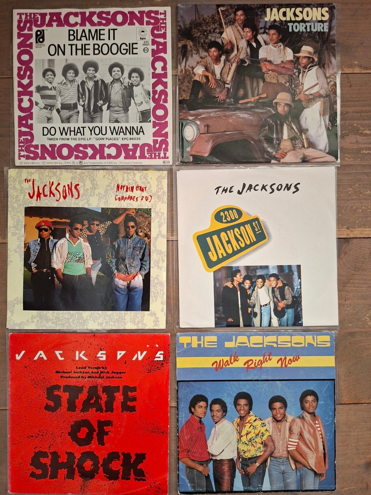 6 x Singles  The Jacksons !!, Cd's en Dvd's, Vinyl Singles, Ophalen of Verzenden, Zo goed als nieuw, Pop