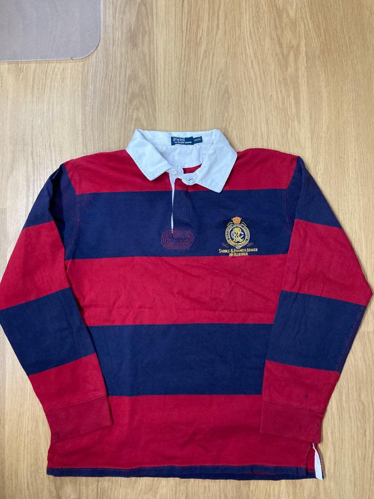 Polo Ralph Lauren Rugbypolo - M - Red - Navy, Kleding | Heren, Polo's, Ralph Lauren, Ophalen of Verzenden, Zo goed als nieuw, Maat 48/50 (M)