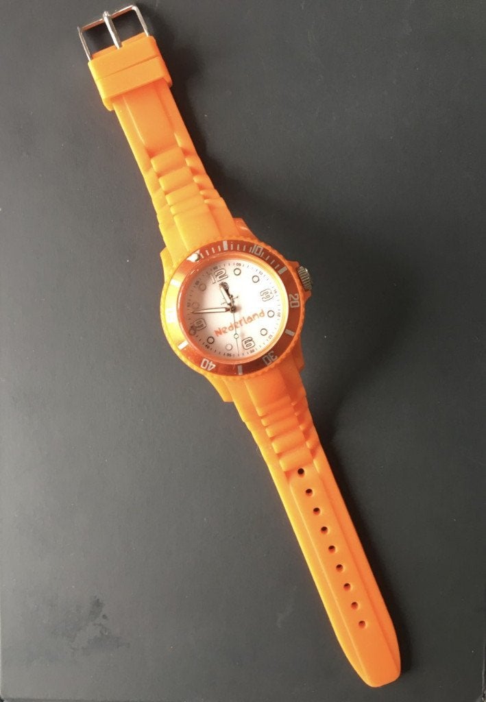Oranje Horloge Fifa Worldcup Brasil, Verzamelen, Overige Verzamelen, Ophalen of Verzenden, Zo goed als nieuw