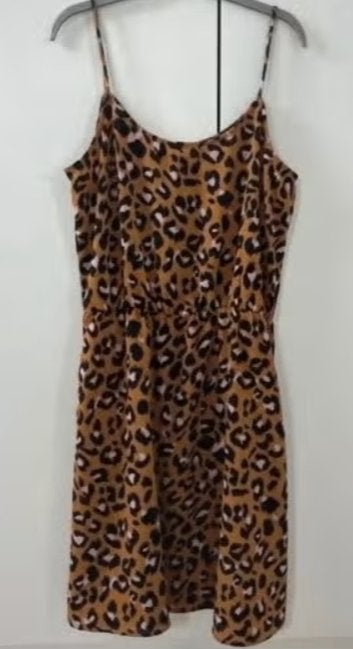 JDY Luipaardprint Jurk Maat 36 (S), Kleding | Dames, Bruin, Ophalen of Verzenden, Zo goed als nieuw, Maat 36 (S)