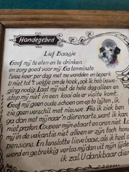 spreuktegel lief baasje, Ophalen of Verzenden, 'T Olde Gre-j, Info@toldegrej.nl, Endepoelstraat 20f Didam