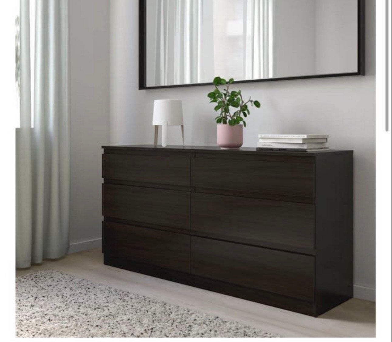 1IKEA ladekast kullen, zwartbruin, nieuwstaat !, Huis en Inrichting, Kasten | Ladekasten, Ophalen, 100 tot 150 cm, 5 laden of meer