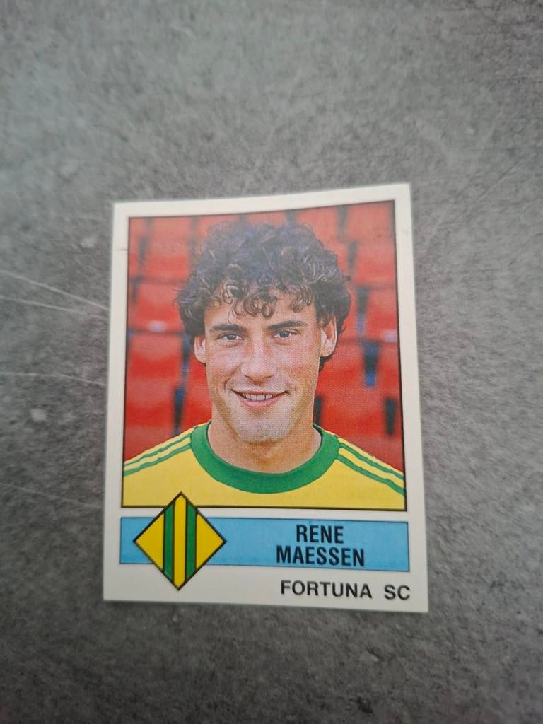 Panini sticker Voetbal 87. Speler Rene Maessen Fortuna SC., Verzenden, Zo goed als nieuw, Sticker