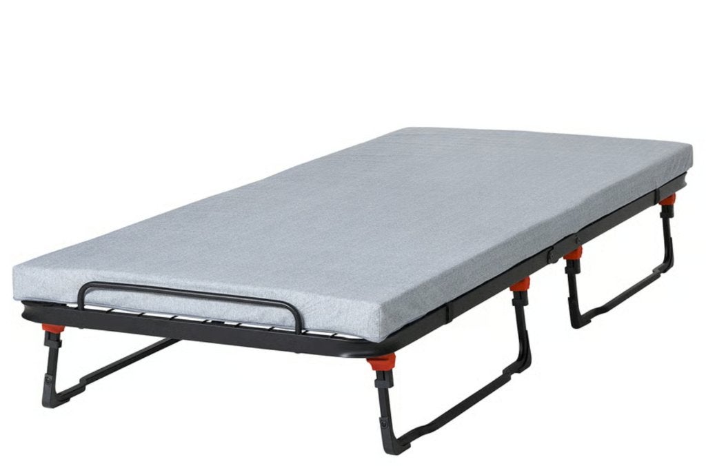 IKEA NORRUDDEN Logeerbed, Ophalen, Eenpersoons, Zwart, 190 cm of minder