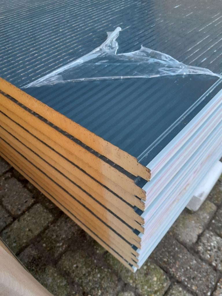 Sandwichpanelen antraciet en wit vanaf € 20,- m² exc btw, 1000mm, Overige materialen, 20 tot 50 mm, 1000mm