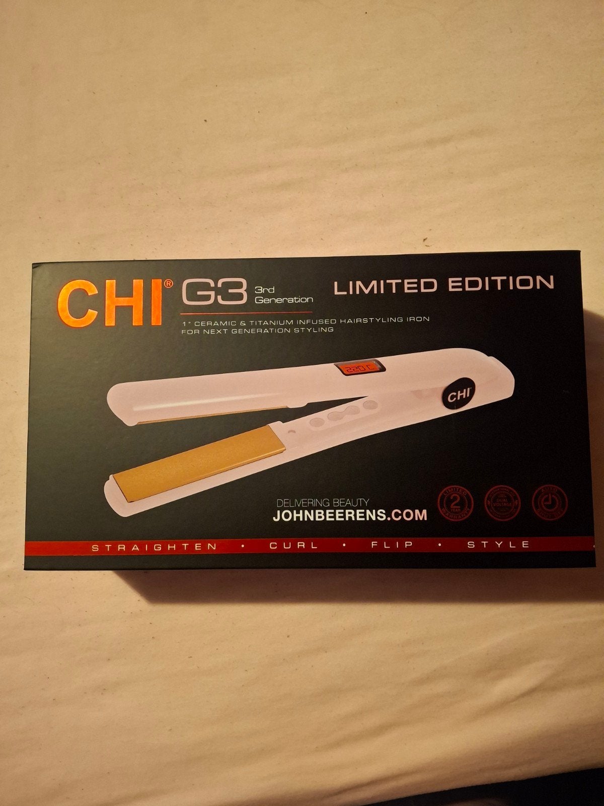 CHI G3 Blush Ceramic & Titanium Stijltang by John Beerens, Ophalen of Verzenden, Zo goed als nieuw, Krultang of Stijltang