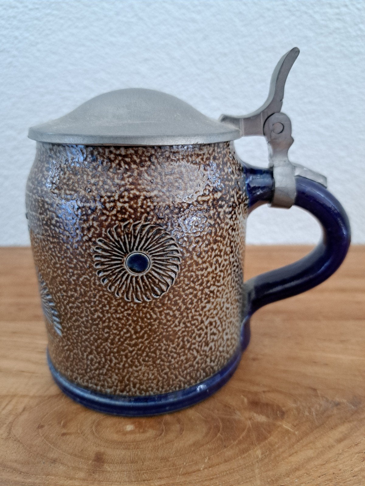 Vintage Wim Mühlendyck zout geglazuurde steengoed bierpul, Antiek en Kunst, Ophalen of Verzenden