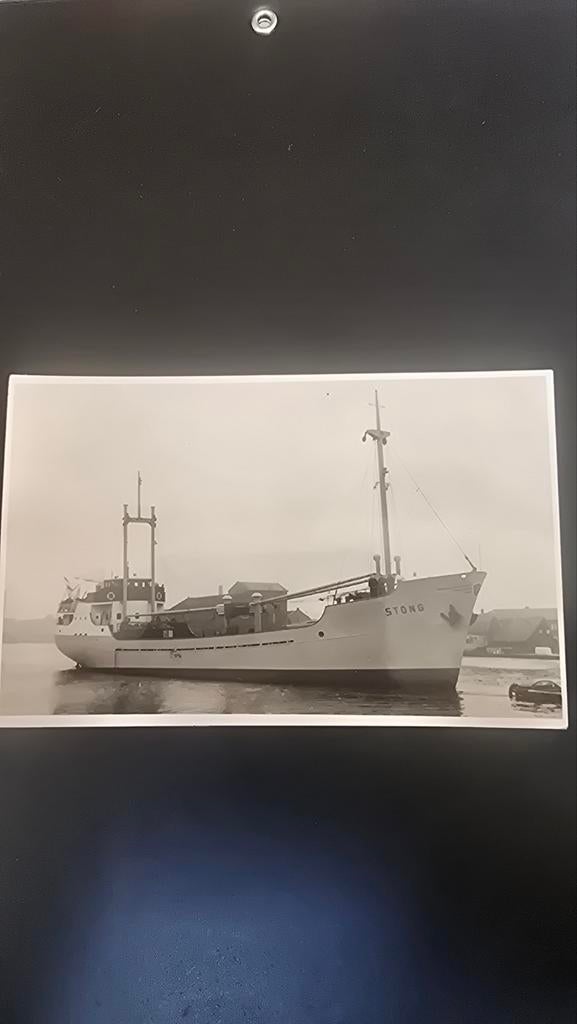 Zwart-wit foto ms SIONG, N.V. Zaandamse Scheepsbouw, Verzamelen, Ophalen of Verzenden