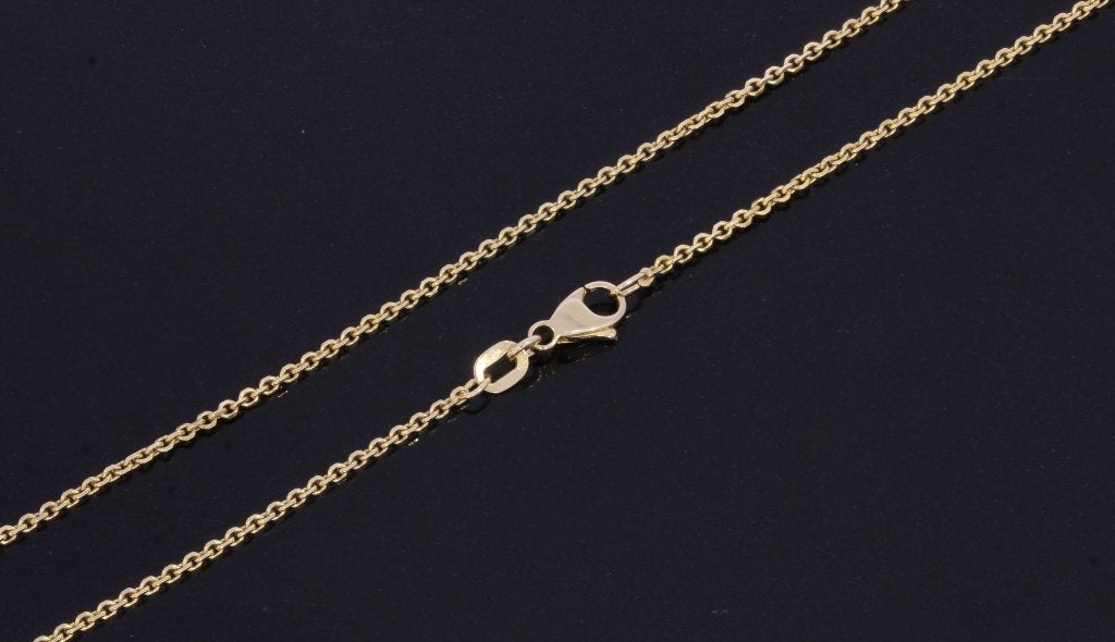 Anker schakel 14k gouden dames ketting karabijn slot massief, Sieraden, Tassen en Uiterlijk, Kettingen, Voordeelsieraden, Verzenden