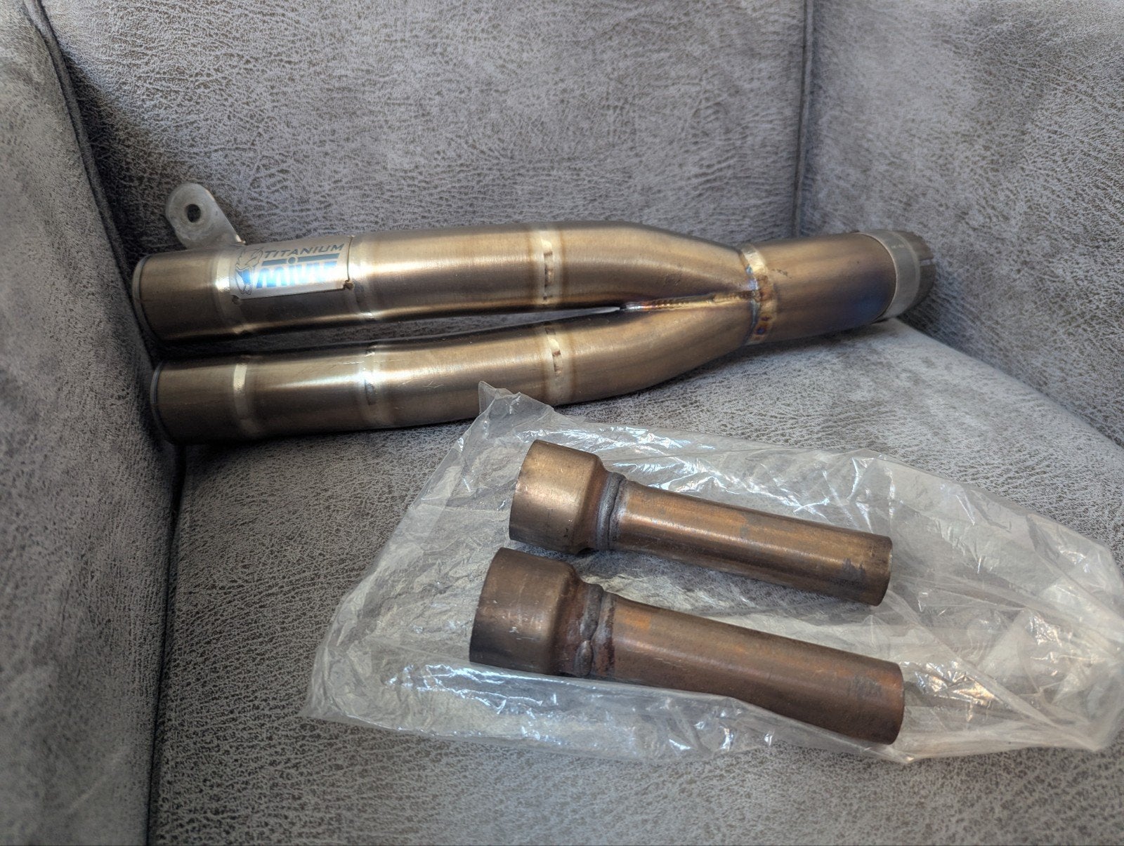 MIVV Titanium Einddemper Suzuki GSR 750 (Gebruikt), Motoren, Onderdelen | Overige, Ophalen, Gebruikt
