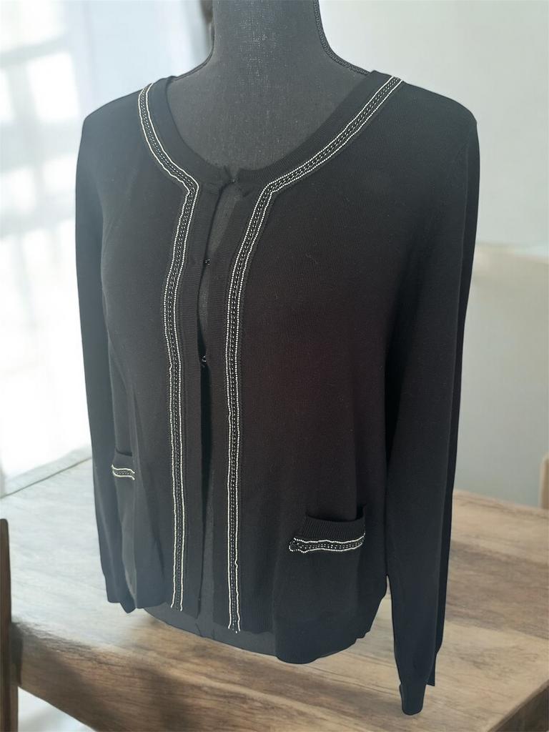 MS mode dames feestelijk vest L, Verzenden, Zo goed als nieuw, Maat 42/44 (L), Zwart