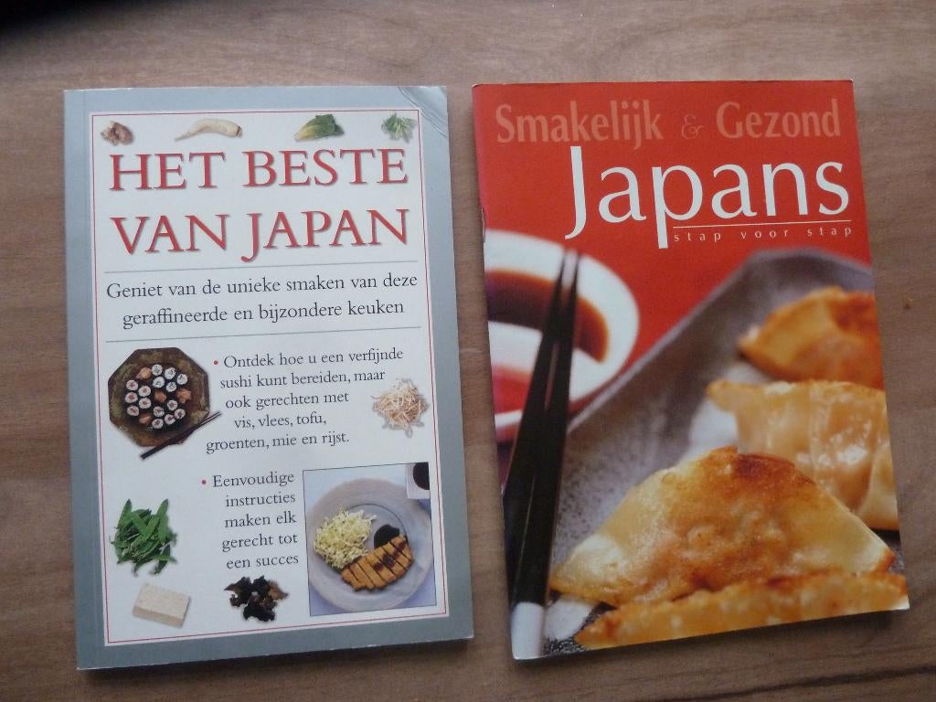 Twee Japanse kookboeken, Boeken, Kookboeken, Gelezen, Azië en Oosters, Ophalen of Verzenden