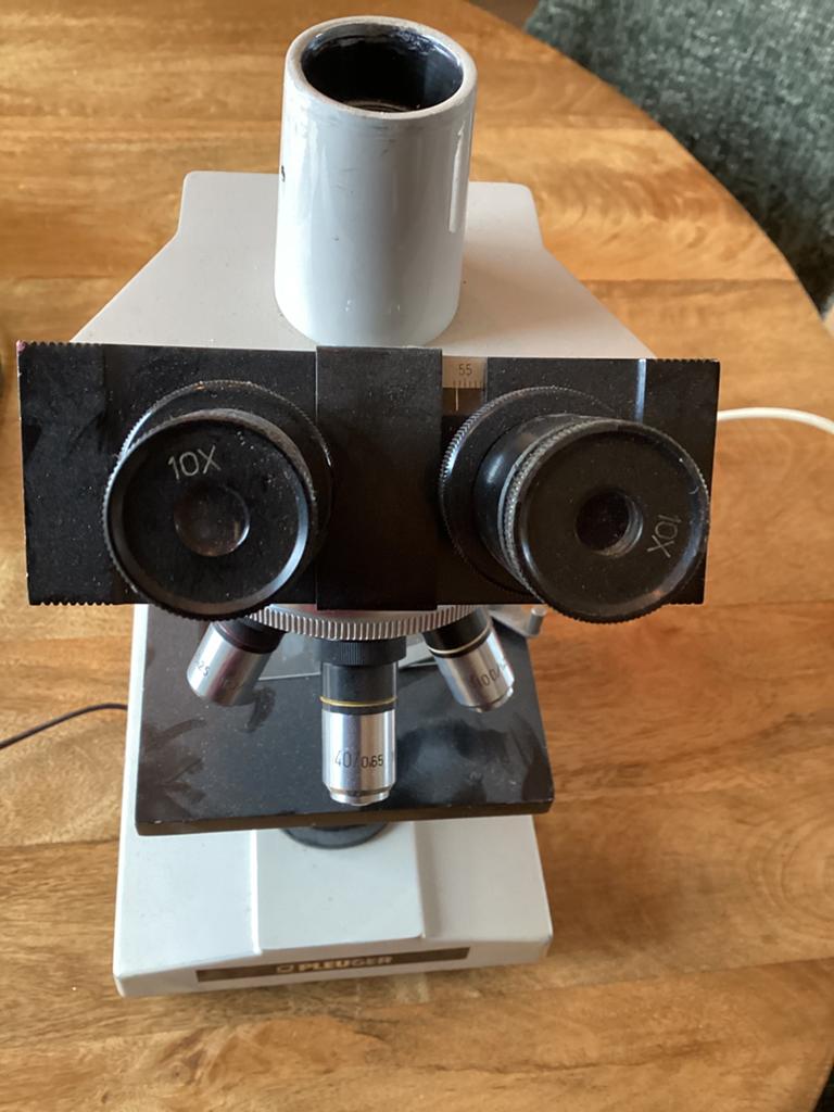 Pleuger XSZ-108 microscoop met camera, Ophalen of Verzenden, Gebruikt