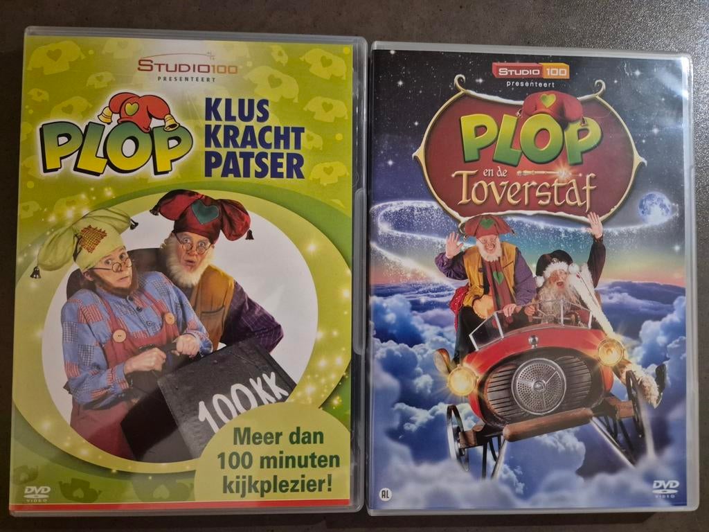 2x Kabouter Plop DVD: Klus Kracht Patser & Toverstaf, Ophalen of Verzenden, Gebruikt