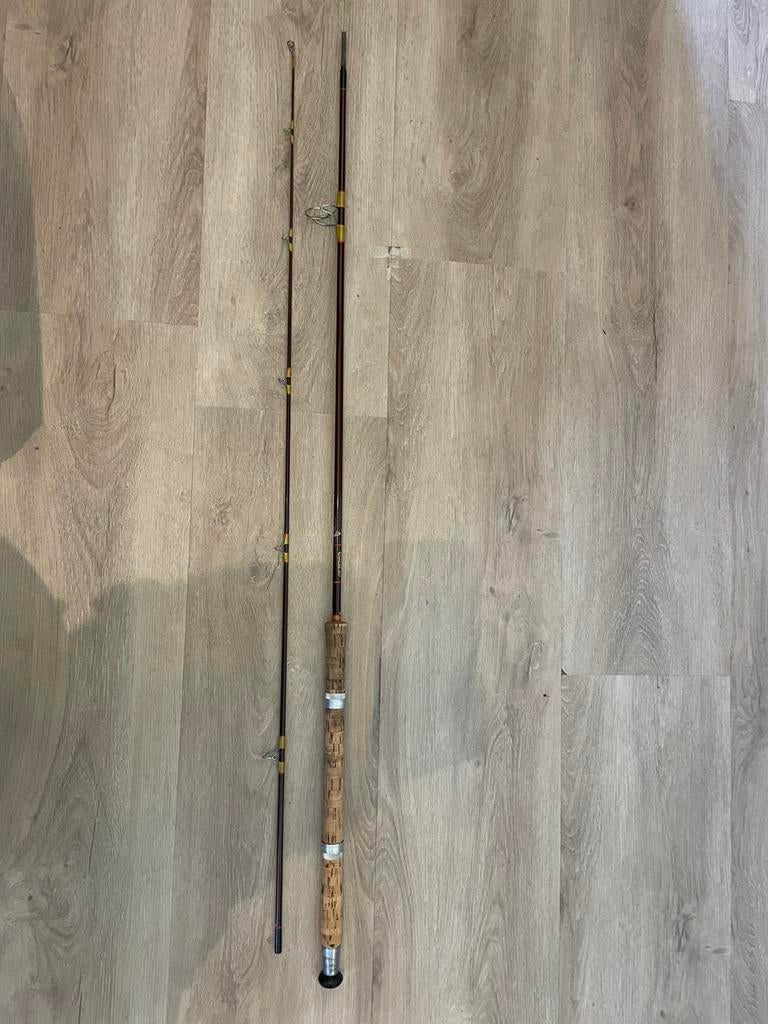 Hardy fibalite spinning 5/6 lb 215cm, Ophalen of Verzenden, Gebruikt, Werphengel