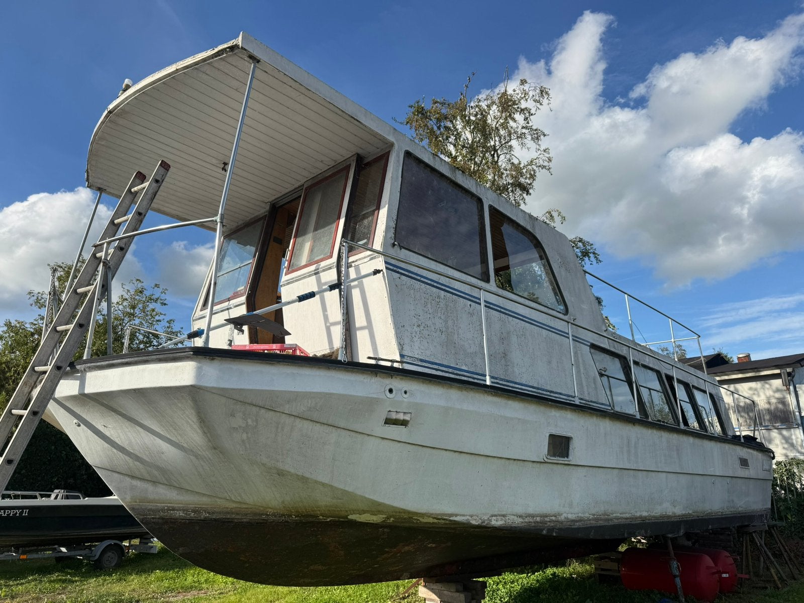 Houseboat 12x4 casco, Watersport en Boten, Ophalen, Gebruikt, Polyester