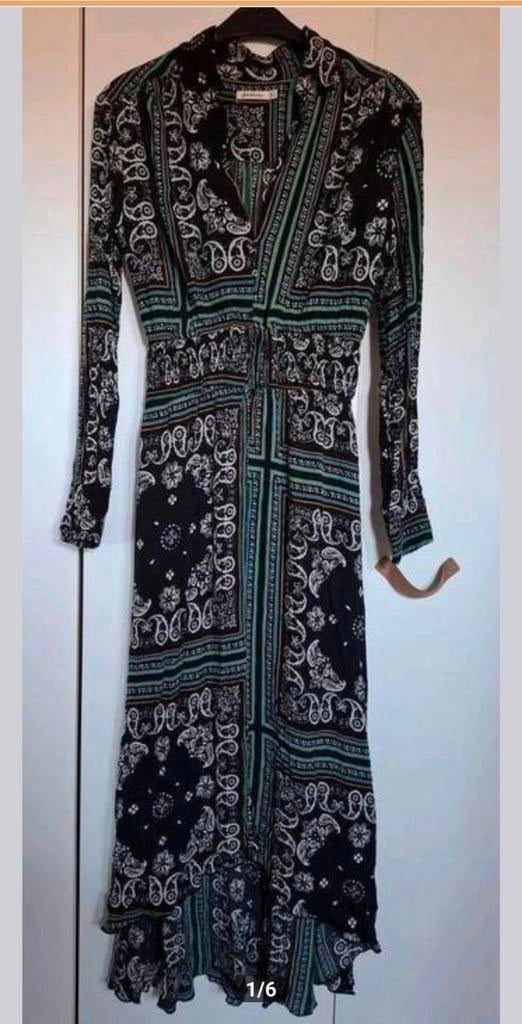 Lange jurk van Stradivarius,  36/38, Boho style, Blauw, Ophalen of Verzenden, Zo goed als nieuw, Maat 36 (S)