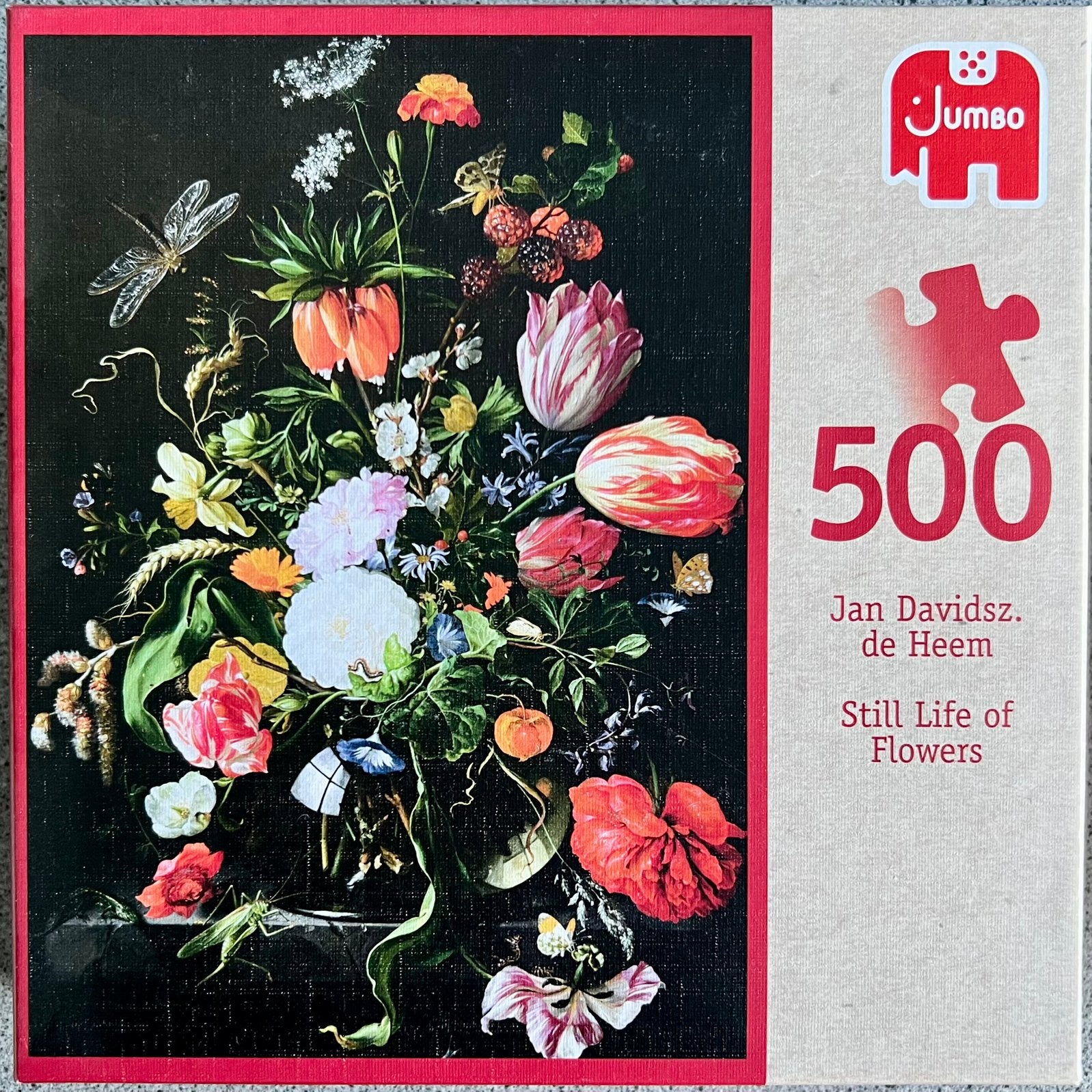 Puzzel Jan Davidsz “Stilleven met Bloemen” 500 stukjes, Ophalen of Verzenden, 500 t/m 1500 stukjes, Zo goed als nieuw
