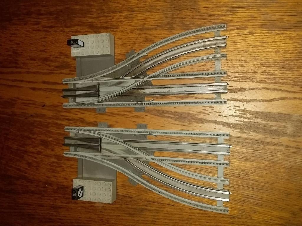 lego nr 7856 12v trein wissels links en rechts hand bediend, Gebruikt, Overige thema's, Lego, Ophalen of Verzenden