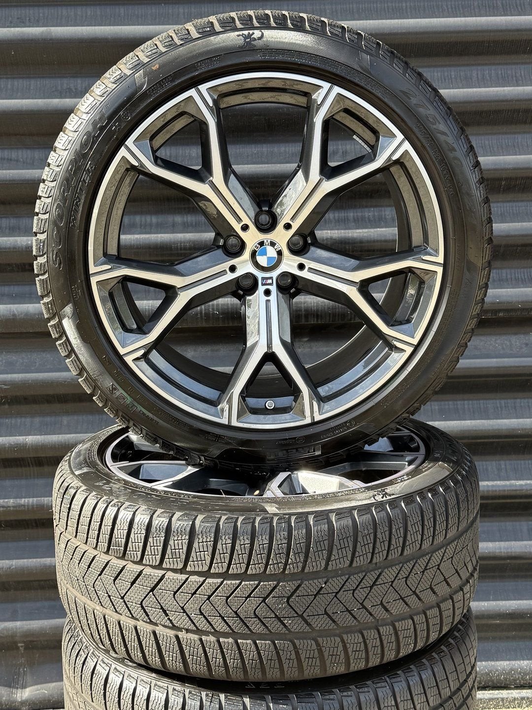 Nws 21” Orig Bmw Styl 741M G05 X5 X6 G06 velgen Winterbanden, Gebruikt, -, -, Banden en Velgen