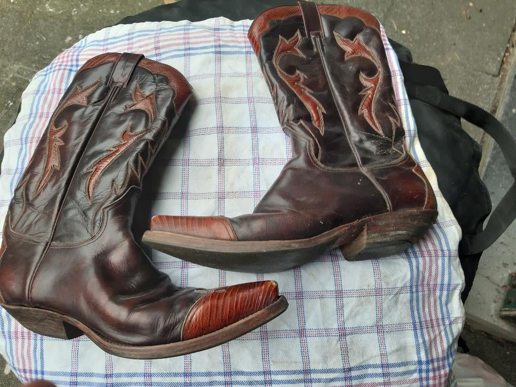 Bruine Cowboylaarzen, leer, voor Dames, maat 37, Kleding | Dames, Schoenen, Ophalen, Hoge laarzen, Bruin, Cowboylaarzen,