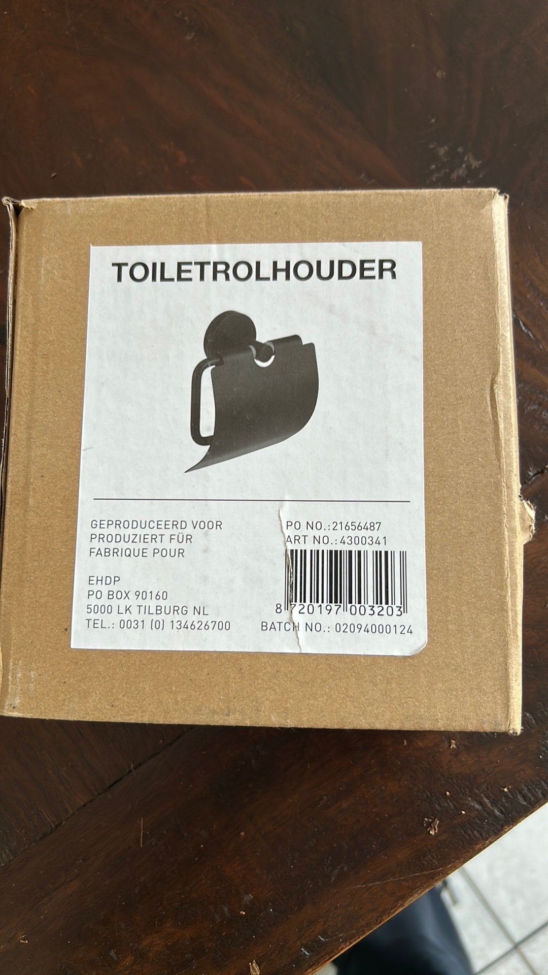 Toiletrolhouder zwart, Ophalen of Verzenden, Zo goed als nieuw