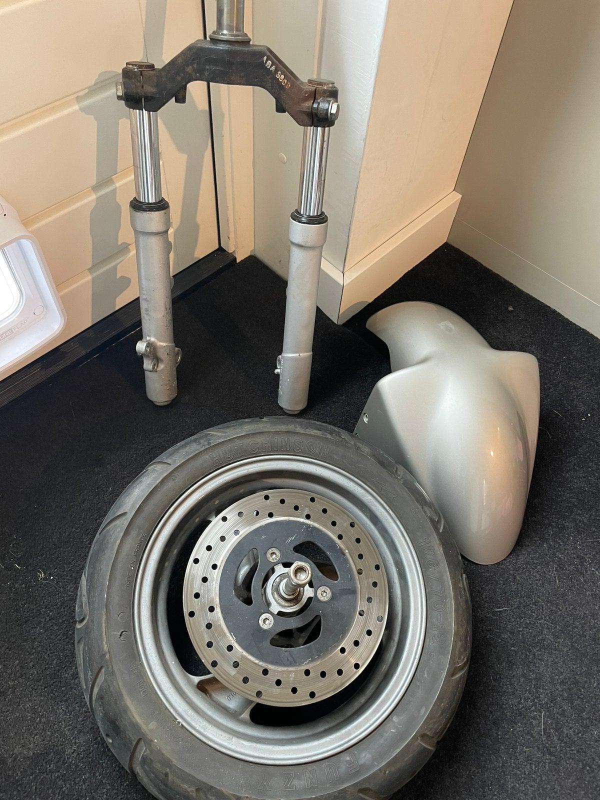 USD Voorvork Set Peugeot Elyseo/Elystar 100cc met grote remS, Ophalen of Verzenden, Gebruikt, Overige typen, Peugeot