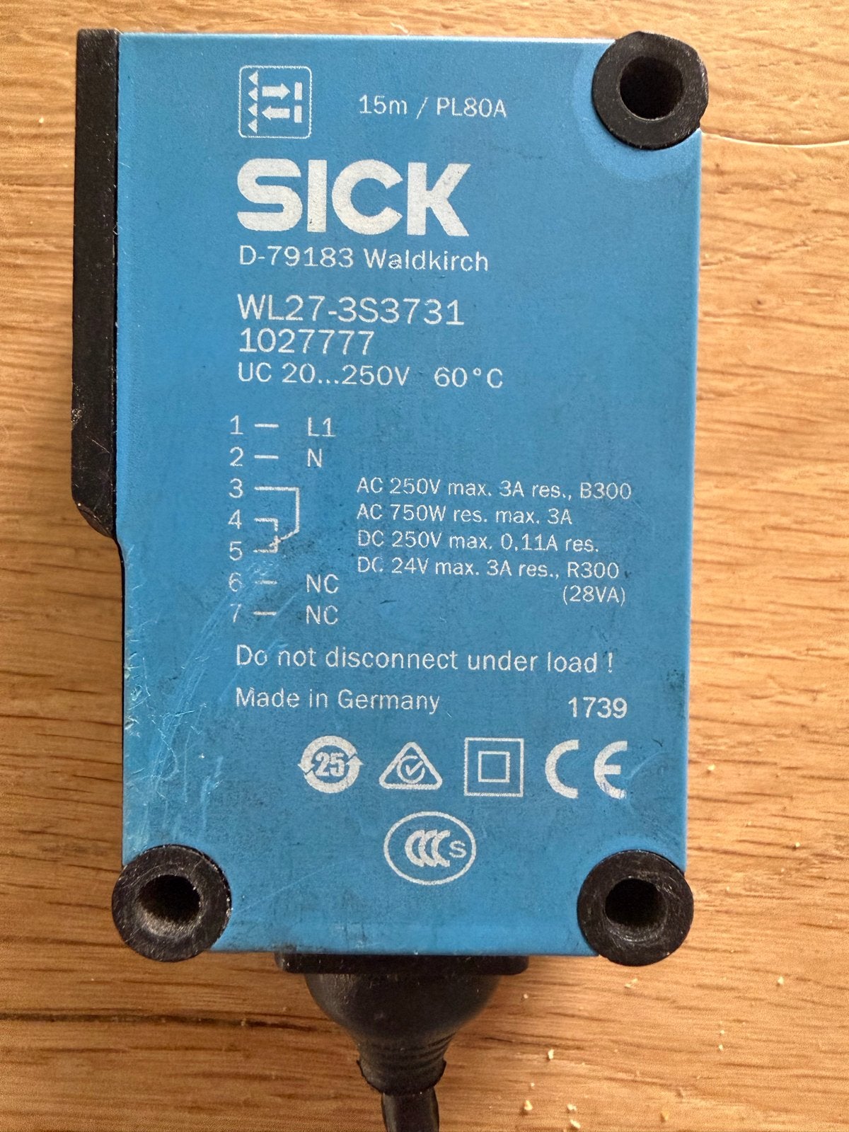 SICK WL27-3S3731 Industriële Foto-elektrische Sensor, Ophalen of Verzenden