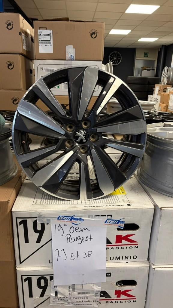 19'' Originele Peugeot 5008 Velgen 5x108, 19 inch, Gebruikt, Velg(en), Ophalen of Verzenden