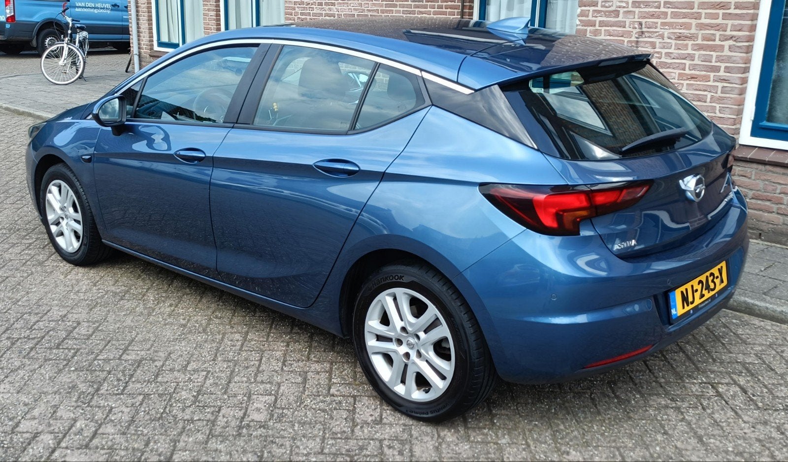 Opel Astra 1.0 Turbo 77KW 5D 2017 Blauw, Auto's, Stof, Zwart, Blauw, 610 kg
