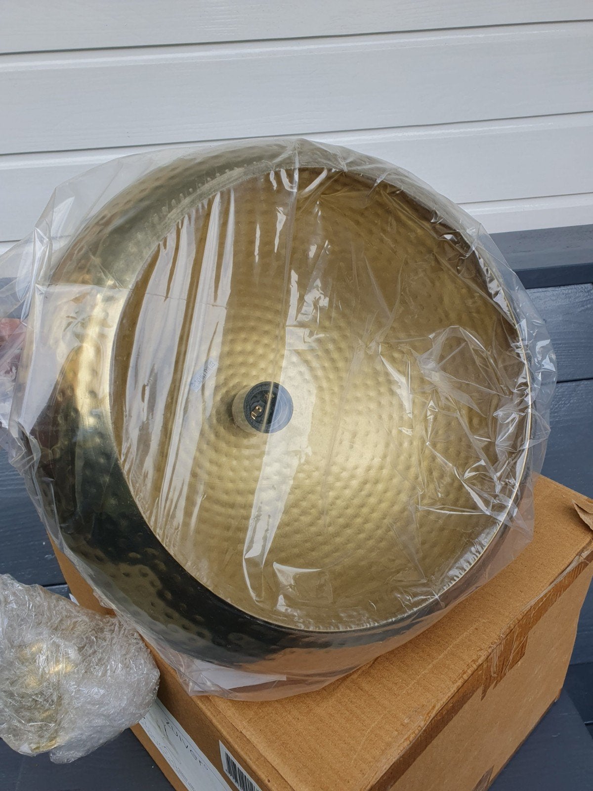 Hanglamp Zuiver Hammered Round Goud, Nieuw, Metaal, Retro, E27 (groot)