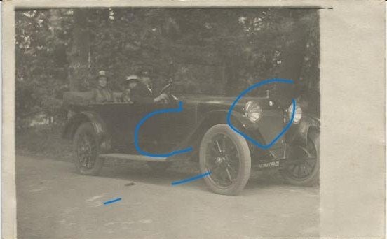 Hupmobile amerikaanse auto fotokaart, Verzamelen, Ansichtkaarten | Themakaarten, Verzenden, Voor 1920, Ongelopen, Voertuig