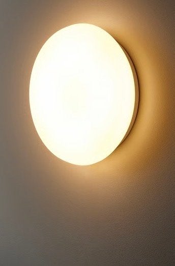 IKEA STOFTMOLN Plafond / wand lamp LED, Wit, 37 cm dimbaar, Kunststof, Modern, Overige fittingen, Ophalen of Verzenden