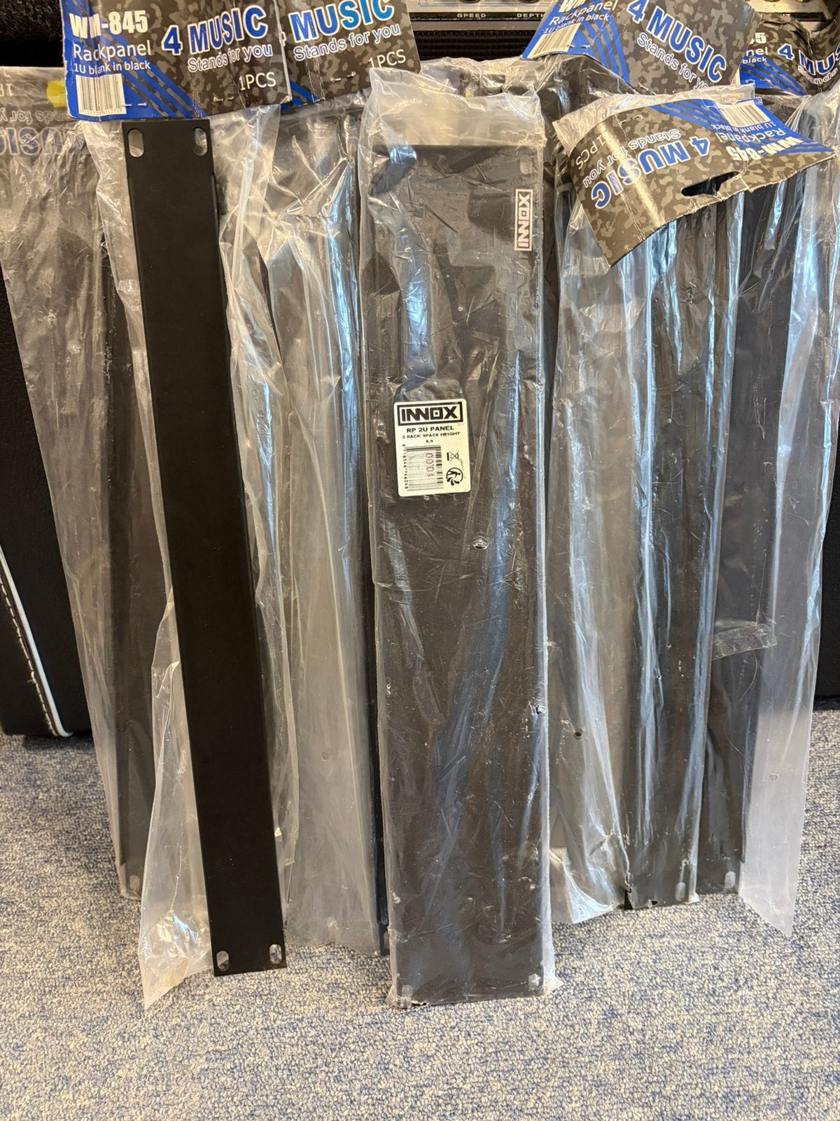 Blindplaat 19 inch 1u en 2u 12 stuks nieuw, Blindplaat, 1u en 2u, 19 inch rack, Nieuw