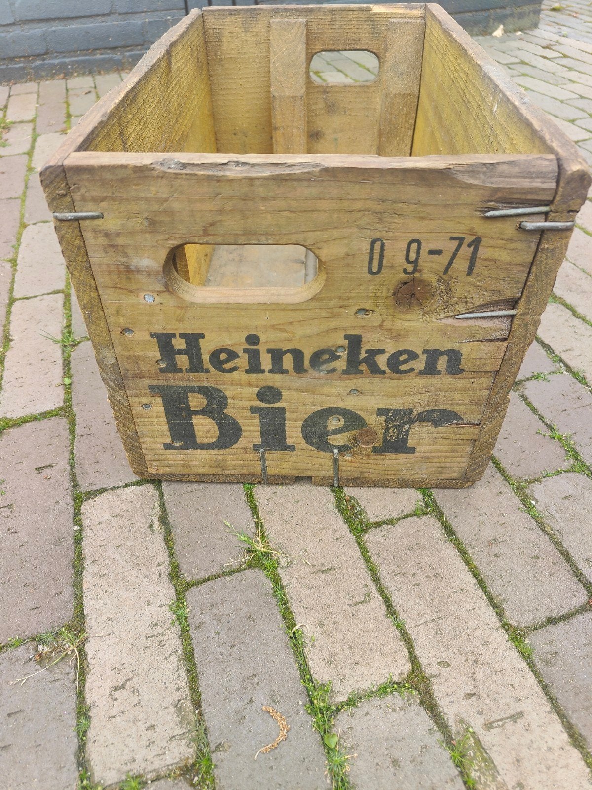 Vintage Heineken Bierkrat Hout - Gedateerd 09-71, Ophalen