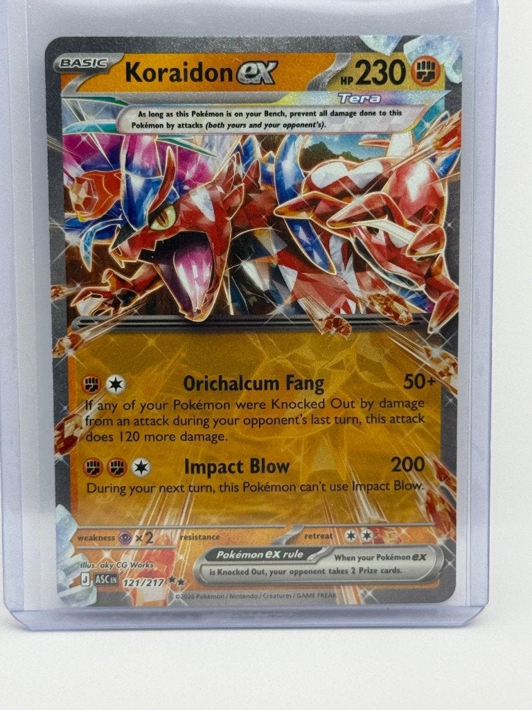 Koraidon ex #121 Pokémon Ascended Heroes, Ophalen of Verzenden, Nieuw, Losse kaart, Foil