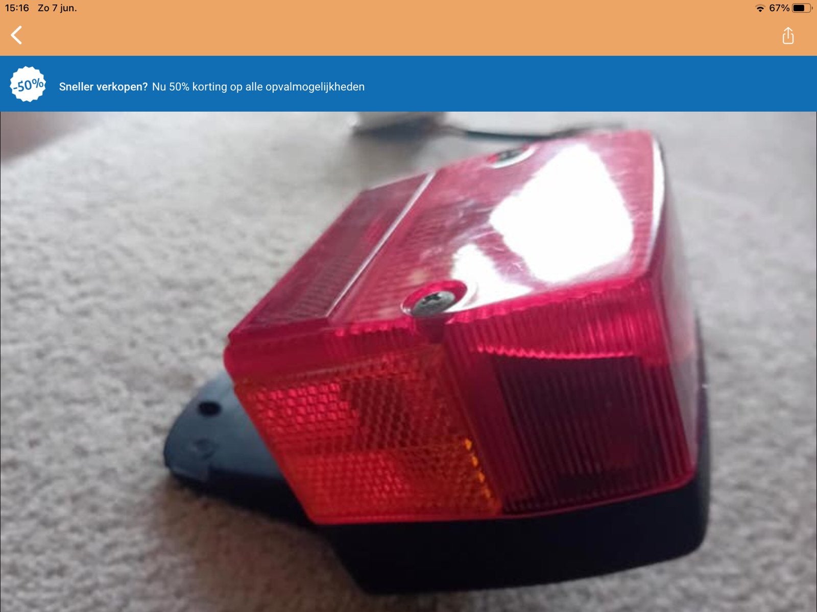 Achterlicht voor Puch Maxi - Gebruikt, Fietsen en Brommers, Ophalen, Gebruikt, Overige typen